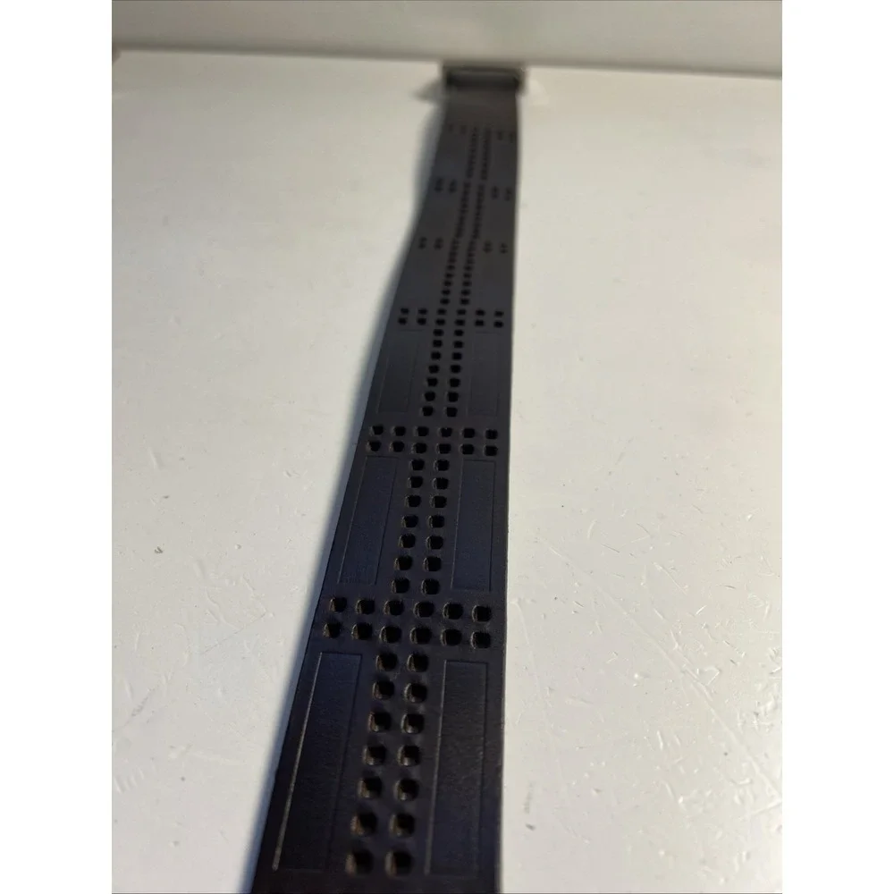 Reaction Kenneth Cole Dress Belt Brown  Mens Sz L 36 Y2K Punched Whole